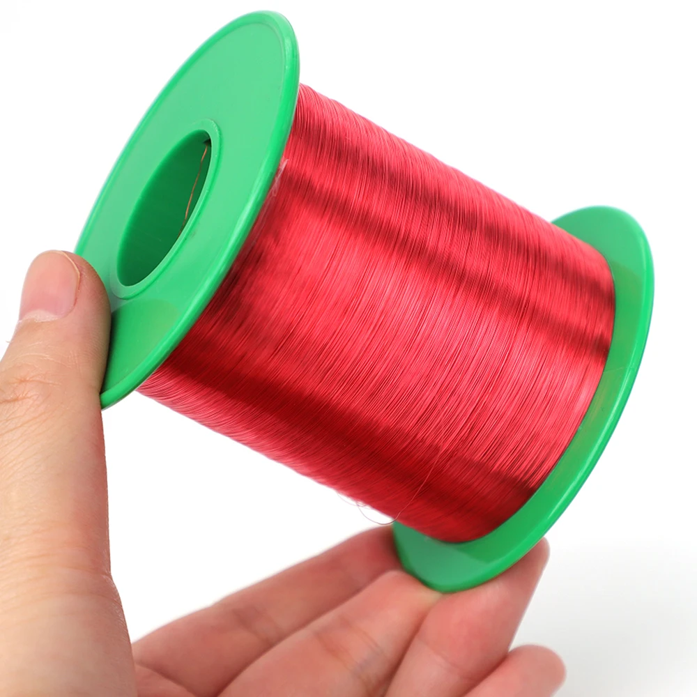 1KG Enameled Copper Winding Wire 0.06 0.1 0.2 0.4 0.5 0.65 0.8 1.0mm 1.2 1.3 1.4 1.5mm Cable Magnet Wire Winding Wire Coil red