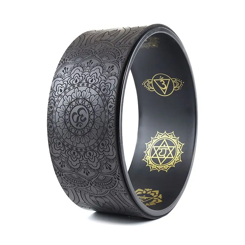 

Genuine Wood Grain Large 32x12.5cm Pilates Yoga Ring, Non-slip Widened Yoga Wheel