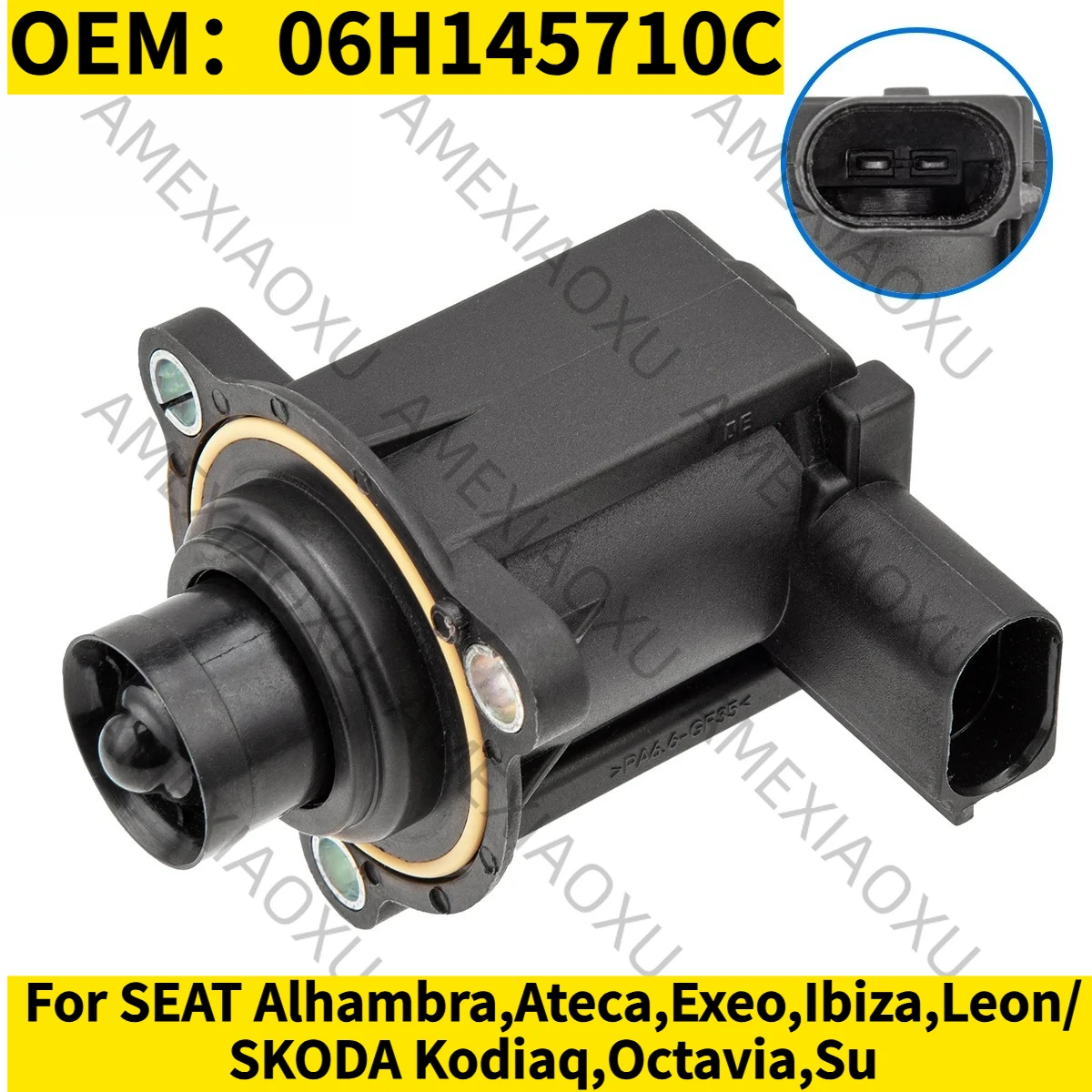 1PC OEM: 06H145710C Válvula de Corte/Desviación Turbo para SEAT Alhambra, Ateca, Exeo, Ibiza, Leon/SKODA Kodiaq, Octavia, Seat Leon