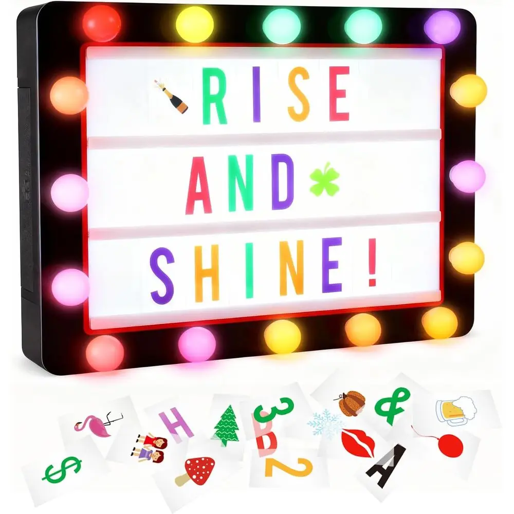 

Cinema Light Box with 290 Letters,I, Stocking Stuers Chrisas Birthday Gits Ideas or Teen Boys, DIY LED Sign Light Up Marquee Mag