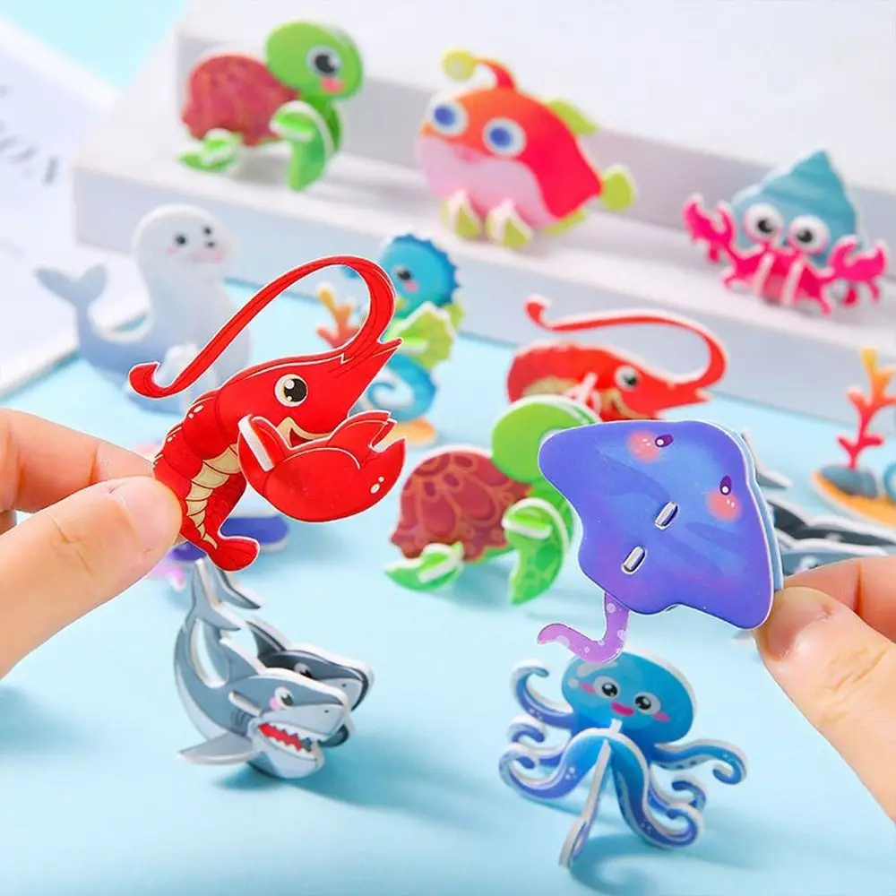 Goodie Fillers Dinosaurs Foam Puzzle 3D Educational Handmade DIY Paper Jigsaw Insect Animal Mini Paper Puzzles Guest Gift