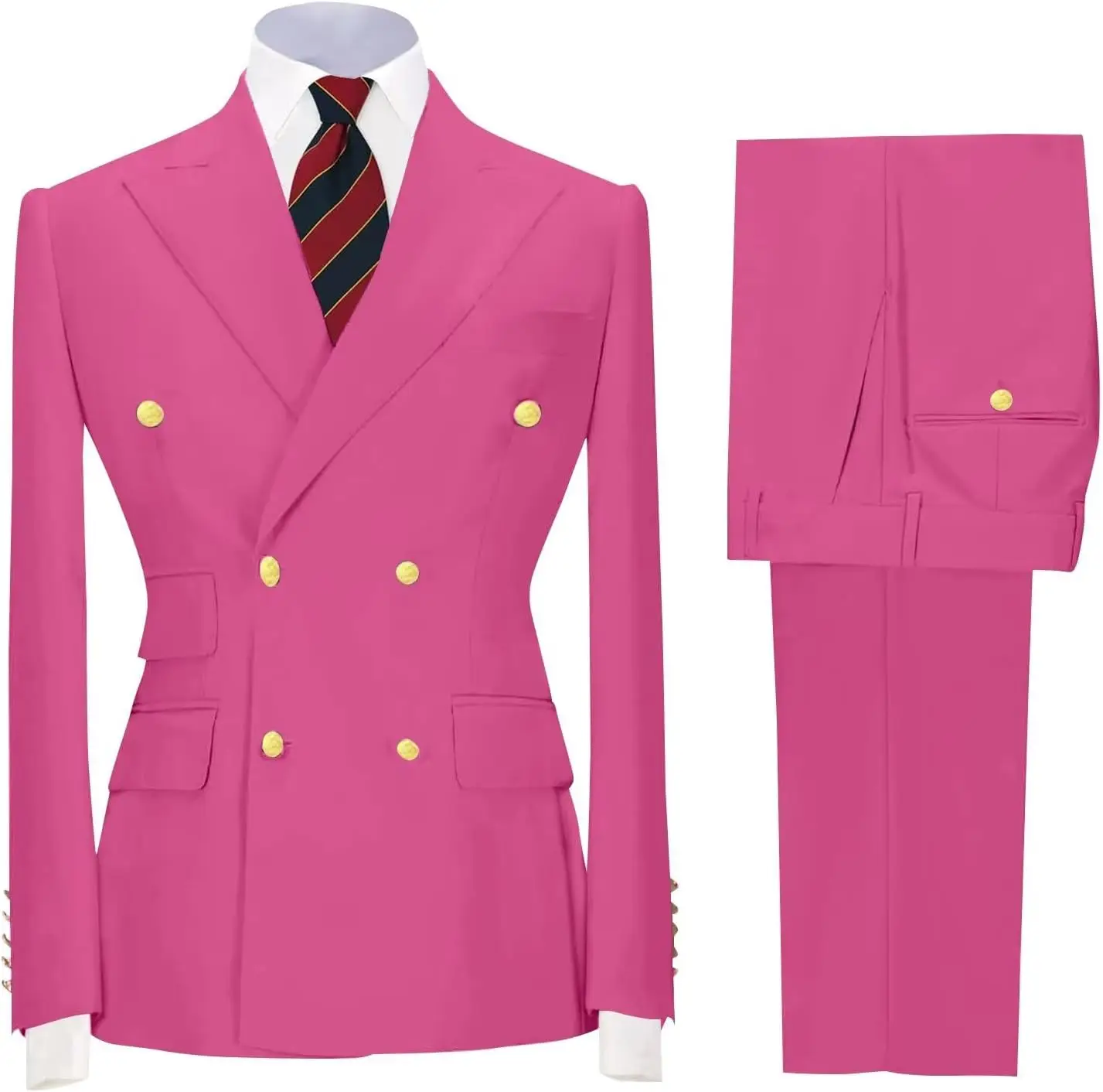 

Мужской костюм-двойка: двубортный пиджак и брюки, приталенный, для свадьбы, выпускного вечера, торжественных мероприятий, для жениха и шафера