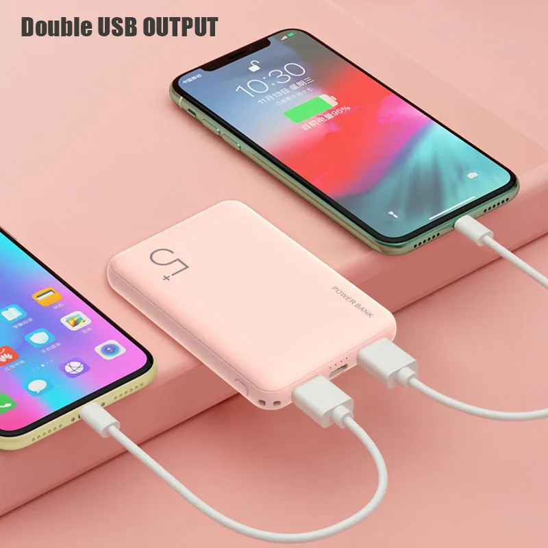 5000mAh Ultra Silm External Battery Polymer Powerbank Portable Phone Charger Type C Power Bank For iPhone Xiaomi Mi Power bank