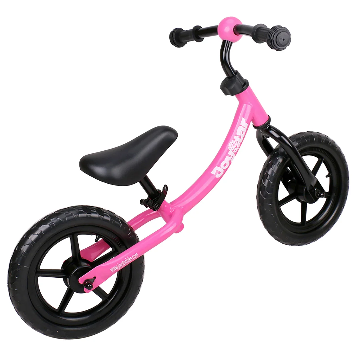 JOYSTAR Bicicleta de equilibrio de 12 pulgadas para niños y niñas de 2 a 5 años, bicicleta de empuje liviana con manillar ajustable, asiento, rosa