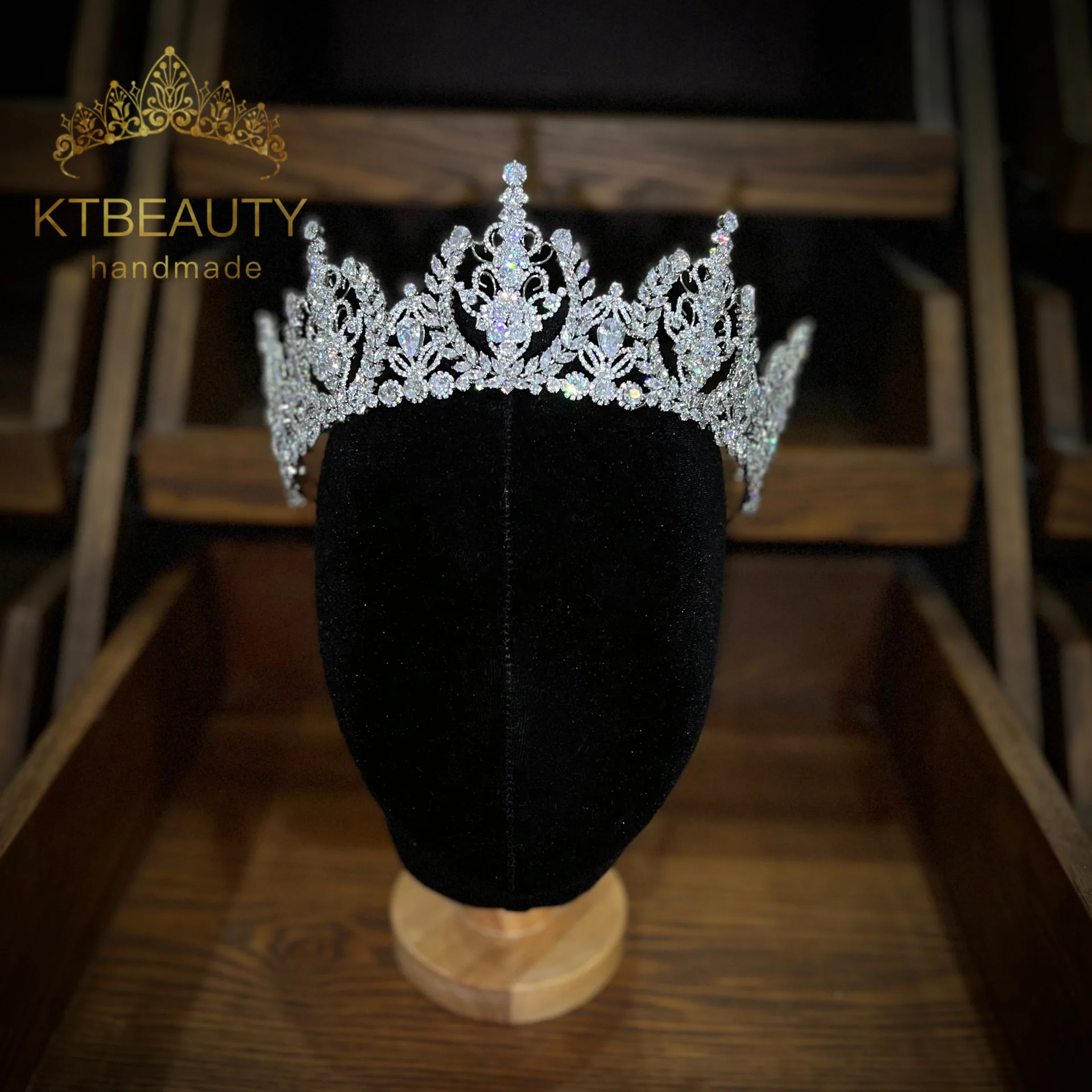 KTBEAUTY Bride Headbands Guangdong Fashion Hairwear Women Star Copper Hair Jewelry Tiara Hot Sale