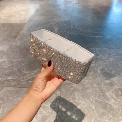 High-grade acrylic cosmetics storage box artificial diamond dresser desktop skin care product cell storage box