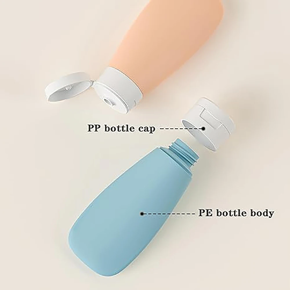 Un ensemble de bouteilles à pression de type tuyau, bouteilles rabattables portables à presser pour voyage, adaptées au bagage à main.zwq