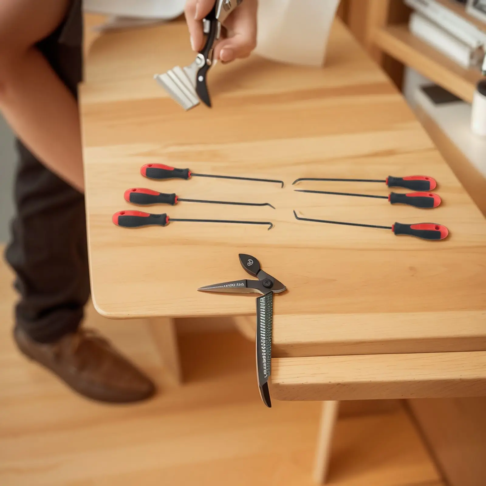 6pcs Car Pick Hook Extra Long O-Ring And Seal Remover Puller Auto - Disassembly For Engineers, Technicians And Hoobyists-Tools