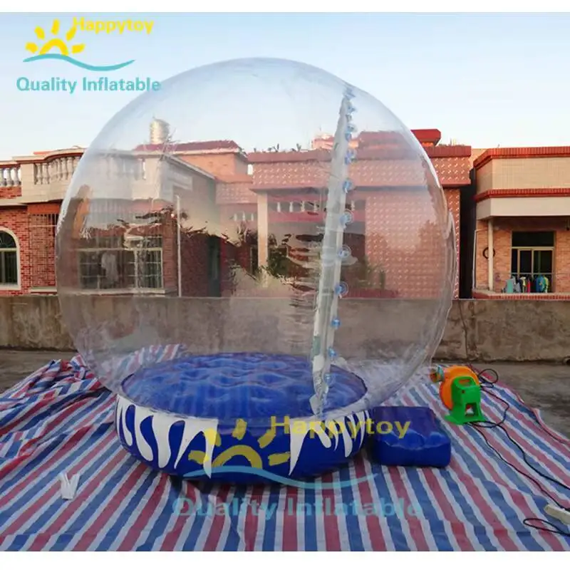 3 M 4M 5M Yard Advertising Snowball Bubble Tent Indoor Santa Inflatable Snow Dome,Snow Globe,Clear House