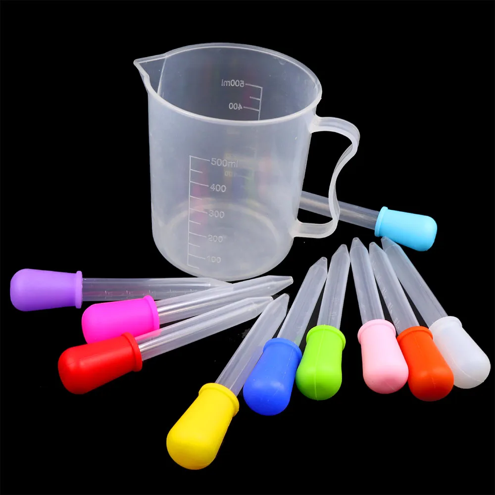 

1Pc 12cm 5ML 10 Colour Liquid Silicone Droppers Medicine For Baby Infants Dispenser Plastic Portable Eyedropper Non-Toxic