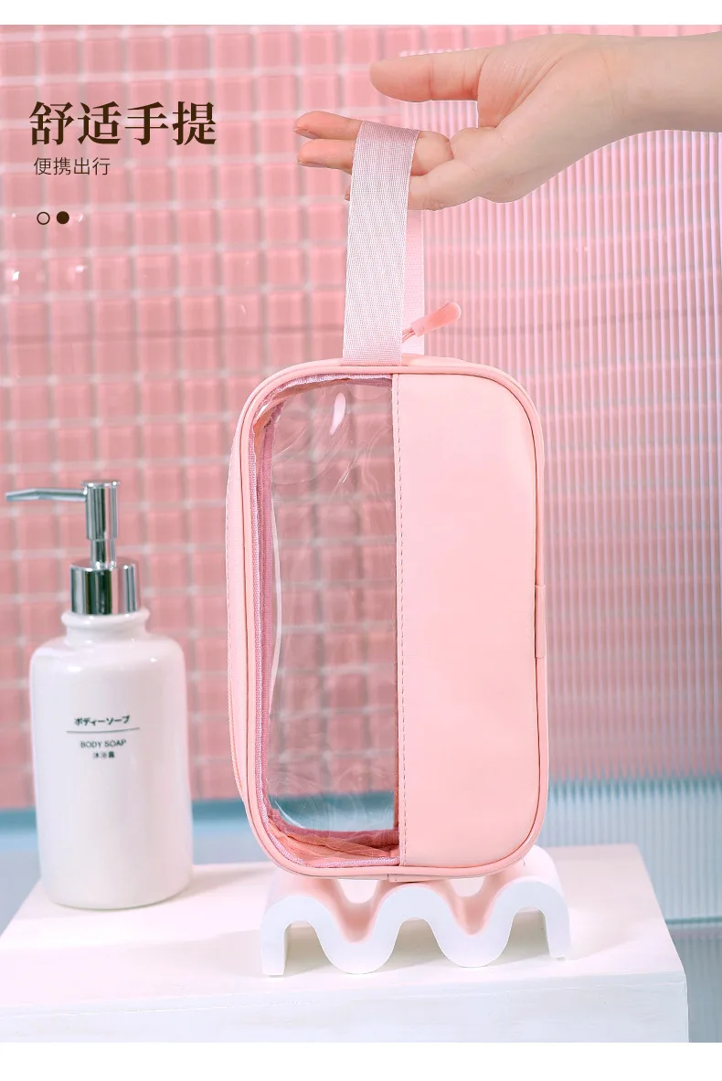 Doppels ch ichten schwarze Mesh Kosmetik tasche Reise tragbare große Kapazität Make-up Fall Organizer Aufbewahrung beutel Reiß verschluss Kultur beutel – Detail 18