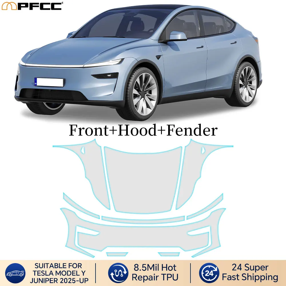 

Для Tesla Model Y Juniper 2025 2026 ТПУ Защитная пленка для краски 8,5 мил Корпус автомобиля Прозрачная наклейка PPF Устойчивая к царапинам