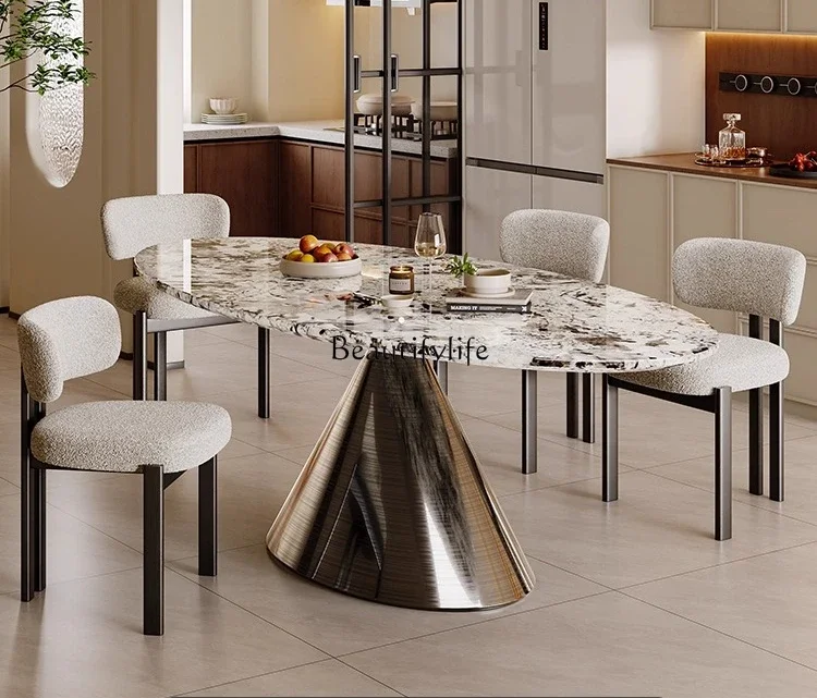 

03.ld14 Natural Luxury Stone Dining Table Premium Marble Dining Table