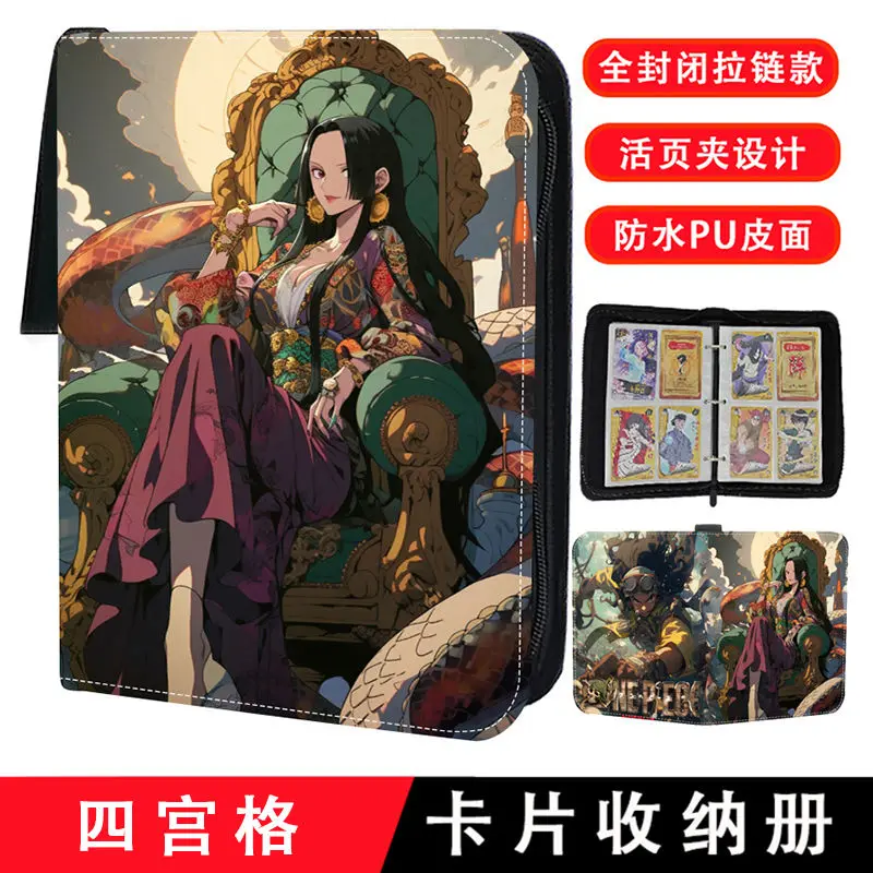 新しいワンピースロロノア・ゾロジッパー PU レザー名刺ホルダーアルバムブックバインダーゲームカードコレクション子供のおもちゃギフト