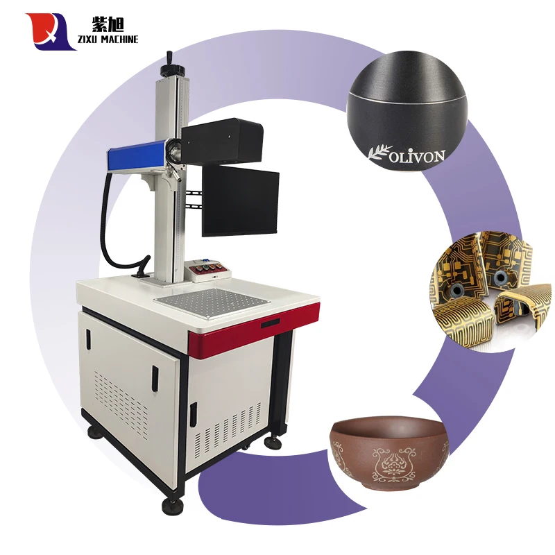 Zixu deep engraving 100W 3D fiber marking machine autofocus belt reliable source 3D fiber marking machine