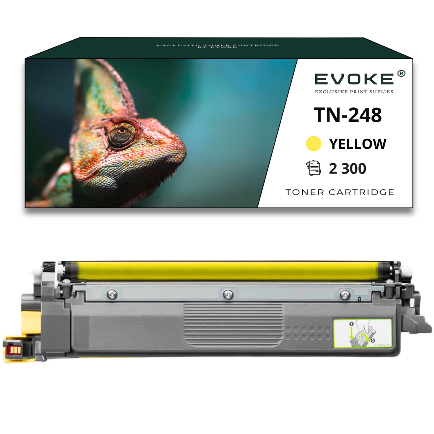 Evoke Compatibele Toner voor Brother Tn-248Y Tn248Y Tn-248 Tn248 Geel 2300 Pagina's Dcp-L3560Cdw L3520Cdw Hl-L8230Cdw Mfc-L3740Cdw