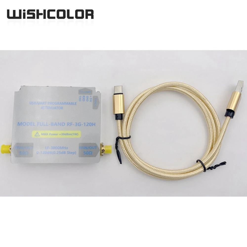 Wishcolor LF-3GHZ-120DB Bidirectional Digital Control RF Attenuator High Isolation Attenuator Module 0.25DB Stepping