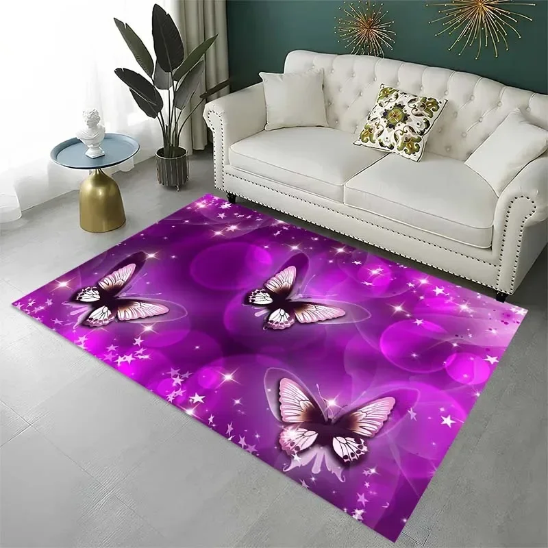 

Butterfly pattern carpet living room bedroom home decor carpet garden lawn mat kitchen bathroom non-slip mat birthday present