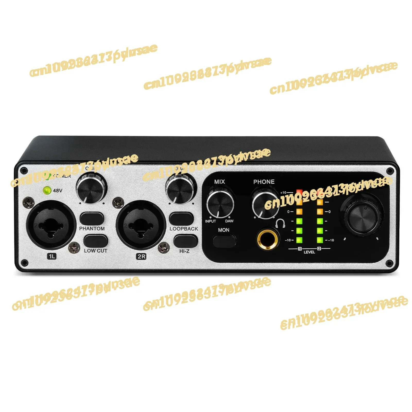 NEW MB22 Aluminum Alloy USB Sound Card Professional 2 Channel Sound Card 24Bit 192Hkz Audio Interface For Live Recording