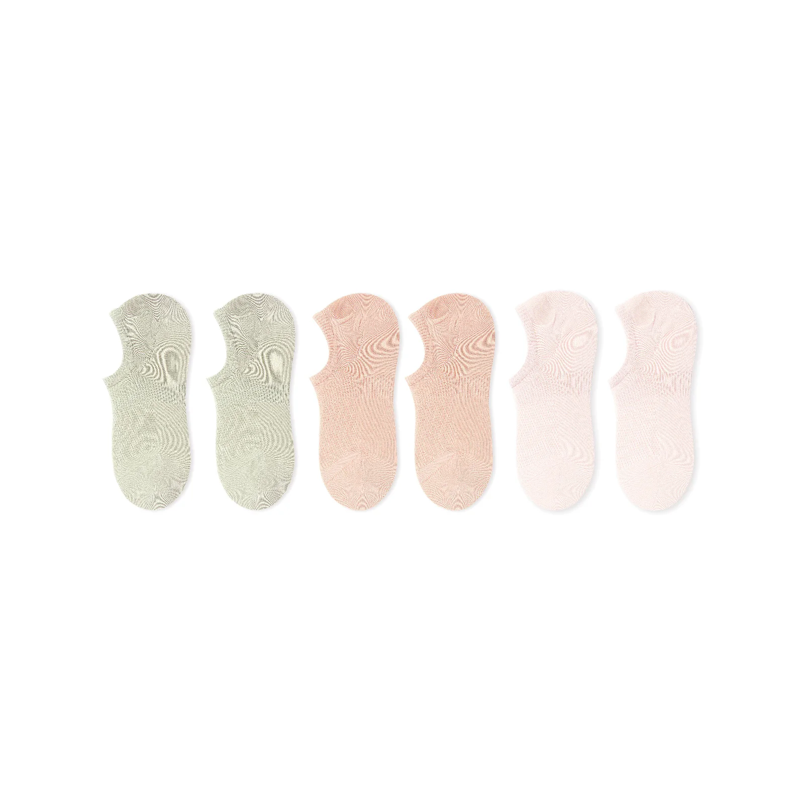 Women's crew socks three-color combination pack - pine green/orange/light pink (1 pair each)