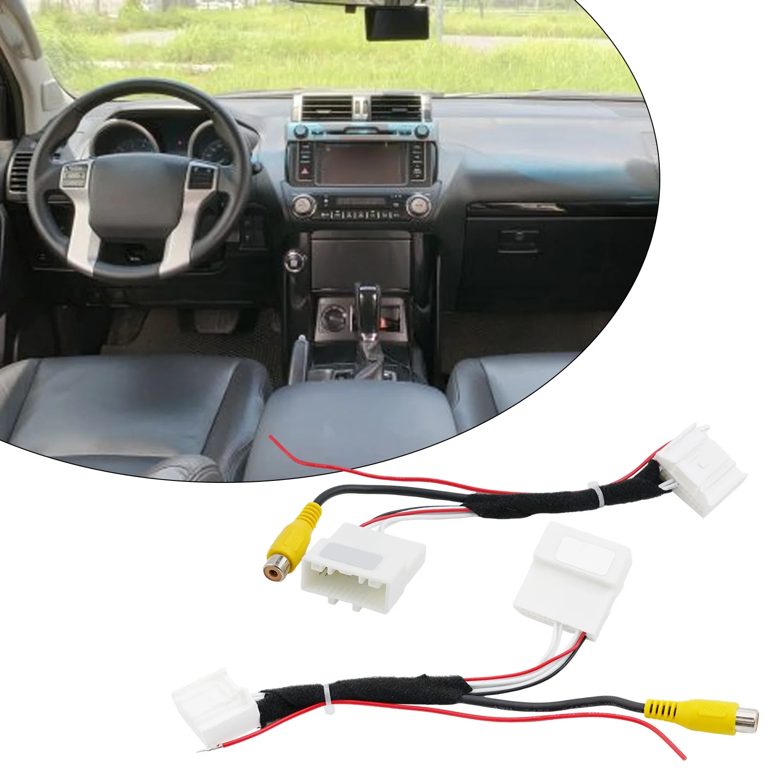 Camera Adapter Cable Rear Camera Cable Car Reversing Non-deformation Wear-resistant 12V Voltage  Camera Adapter