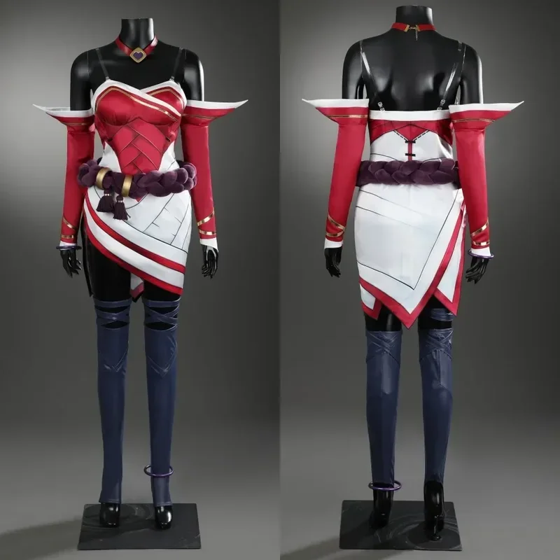 

FC6Game LOL 2XKO Ahri Cosplay Costume Red Ahri Dress Accessories Outfit Halloween Christmas New Year Woman Anime Suit Custo@FC8！