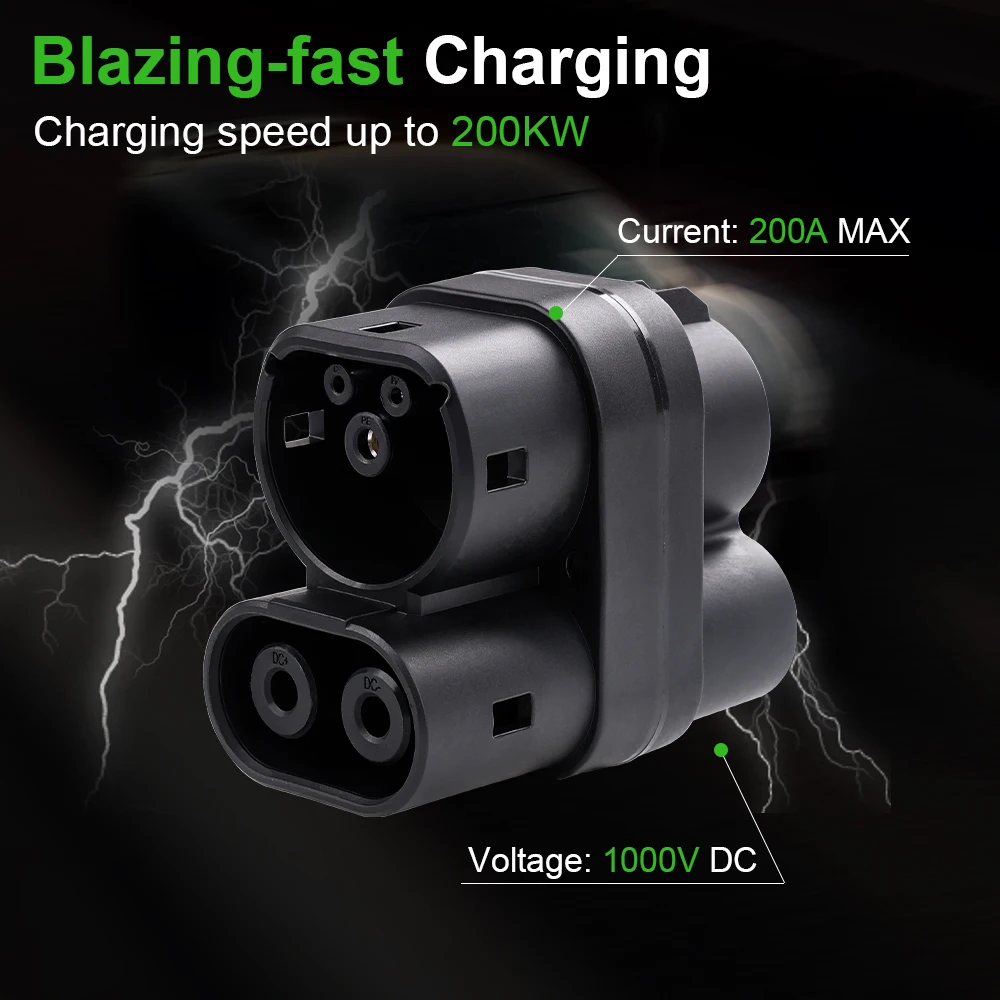 250A CCS1 Charger to CCS2 EV Adaptor CCS1 to CCS2 Electric Vehicle Charger DC Fo Tesla model 3 X Y Fast EV Charging Adapter