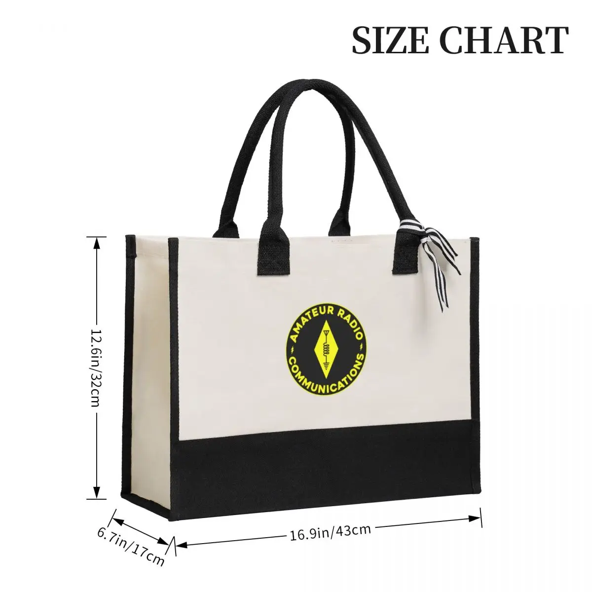 AmPueblRadio Communications Canvas Bag, Shopping Bag, Décoration de mariage, Voyage, Meilleur cadeau de mariage