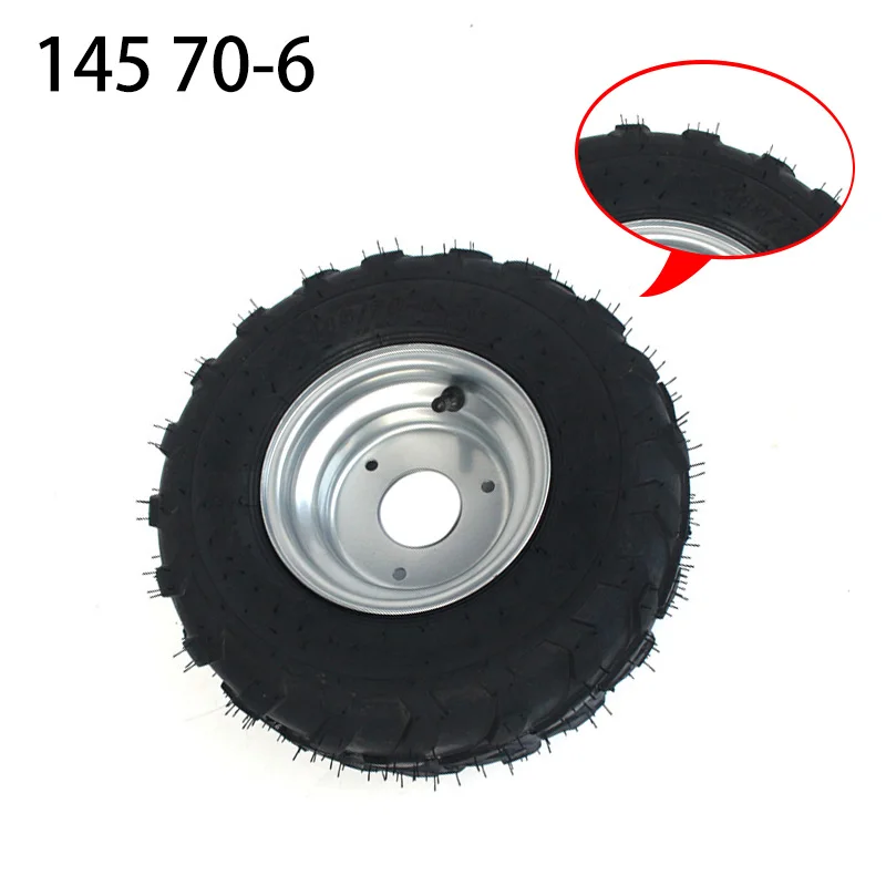 6 Inch ATV Wheel 145/70-6 All Terrain Vehicle Tyre Fit For 50cc 70cc 110cc Small ATV Quad Front Or Rear Wheels