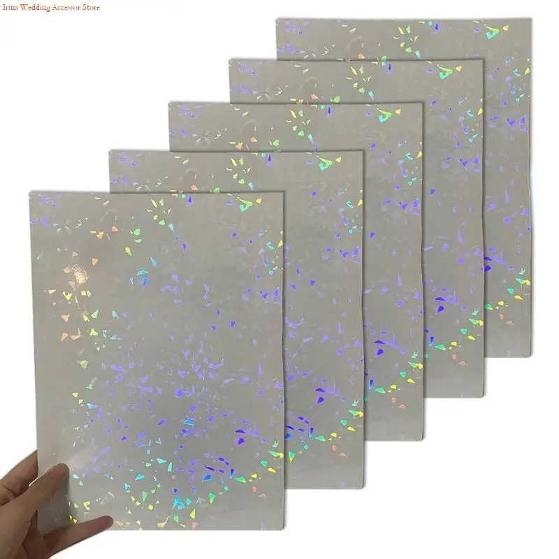 G92D Broken Glass Sturdy Cold Laminated Film Glitter Holographical Overlay Laminating
