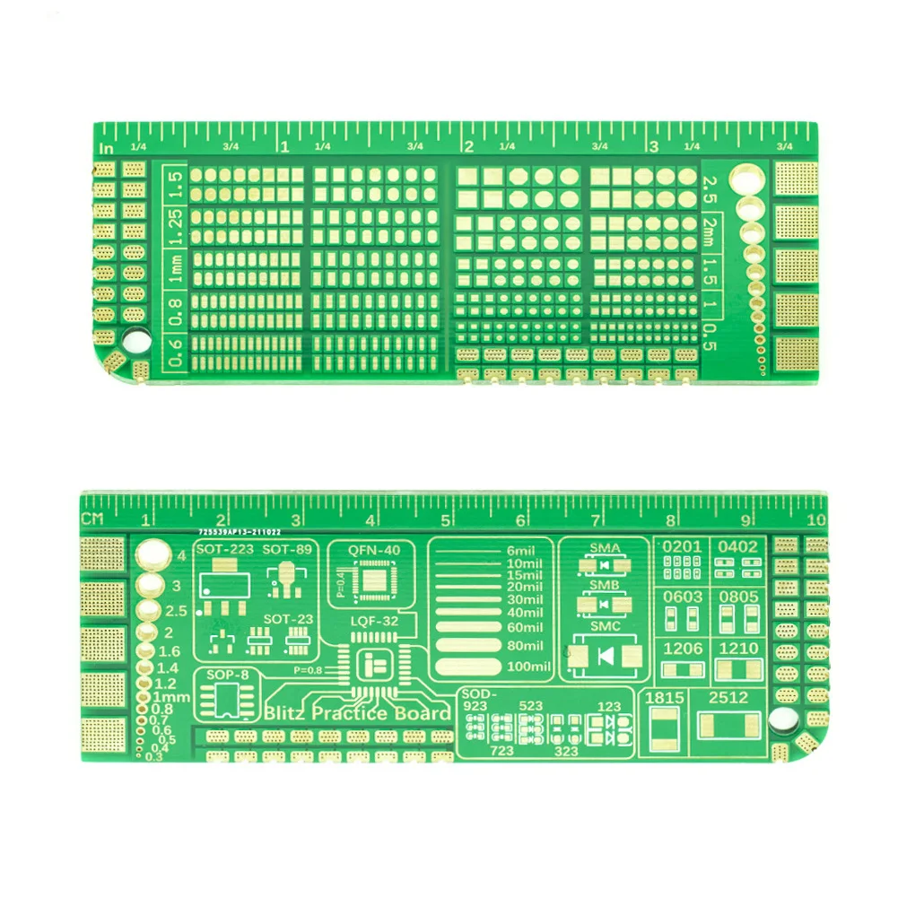 2PCS IFlight BLITZ PCB Practice Soldering Board 100x40mm Exercise Boardfor FPV Beginner New Pilots Improving Soldering Level