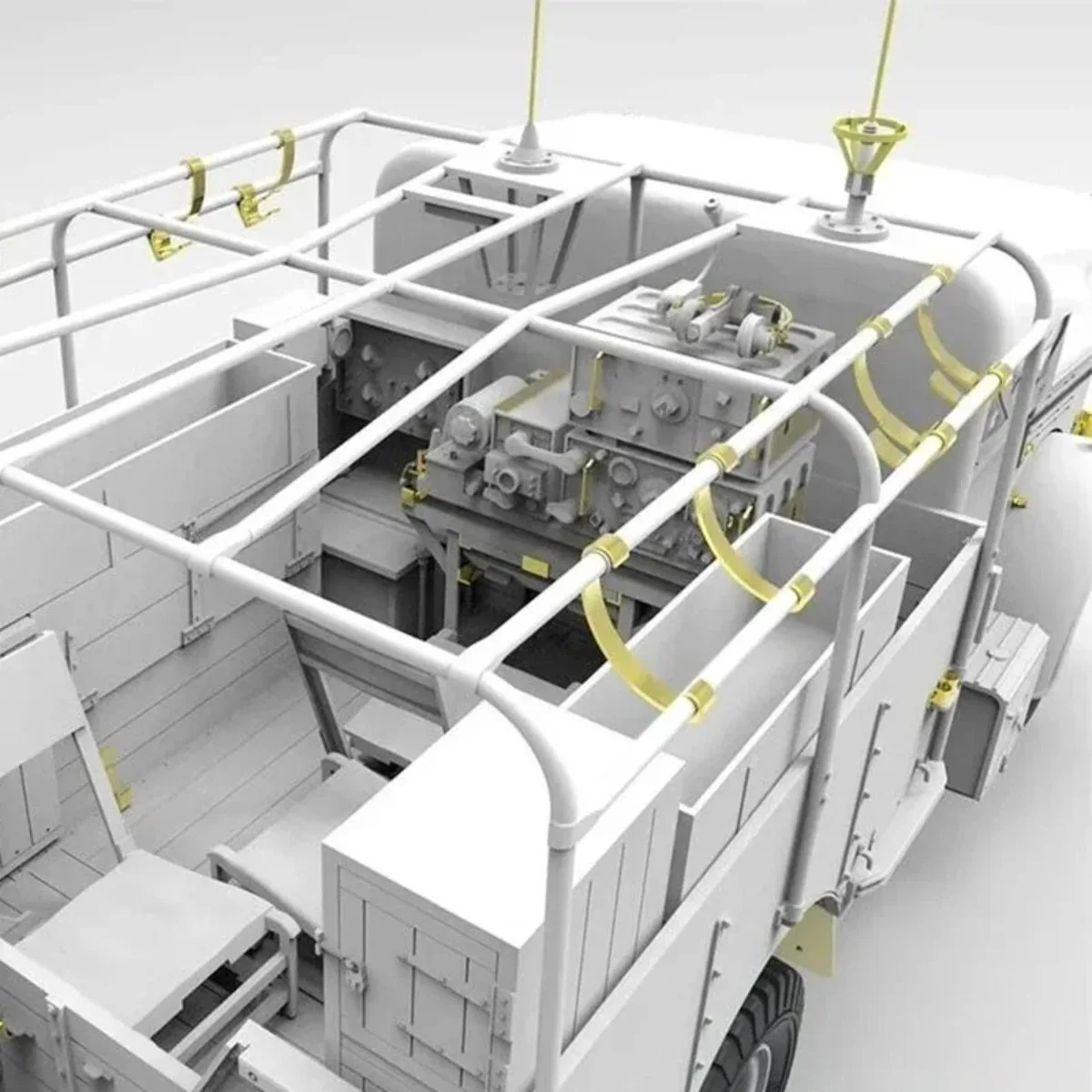 Kit de montaje modelo Gecko 35GM0061 Vehículo de comando inalámbrico Bedford MWR FFW escala 1/35