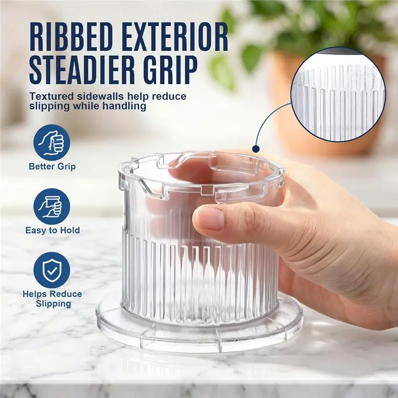 [NEWA08R】 Dessert Cups 0.5-Pint Replacement Ice Cream Maker Bowl Set 3PCS Instant Freeze Freezer Cups With Lids