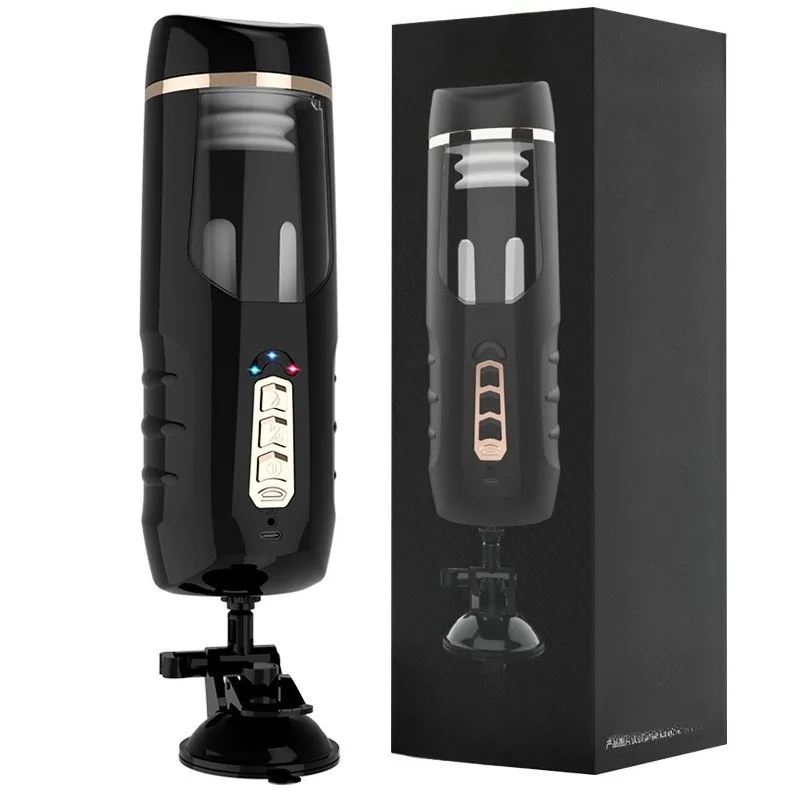 Telescopic Rotation Masturbator Cup Vagina Masturbation Blowjob Sucking Adults Sex Toys for Men Male Piston Automatic Mastubator