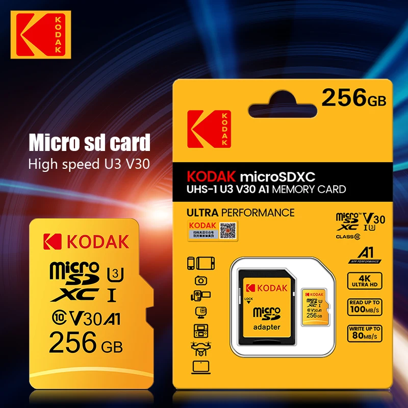 256GB 메모리 카드로 4K 영상 촬영과 대용량 저장을 완성하다: KODAK 마이크로SD 카드 리뷰