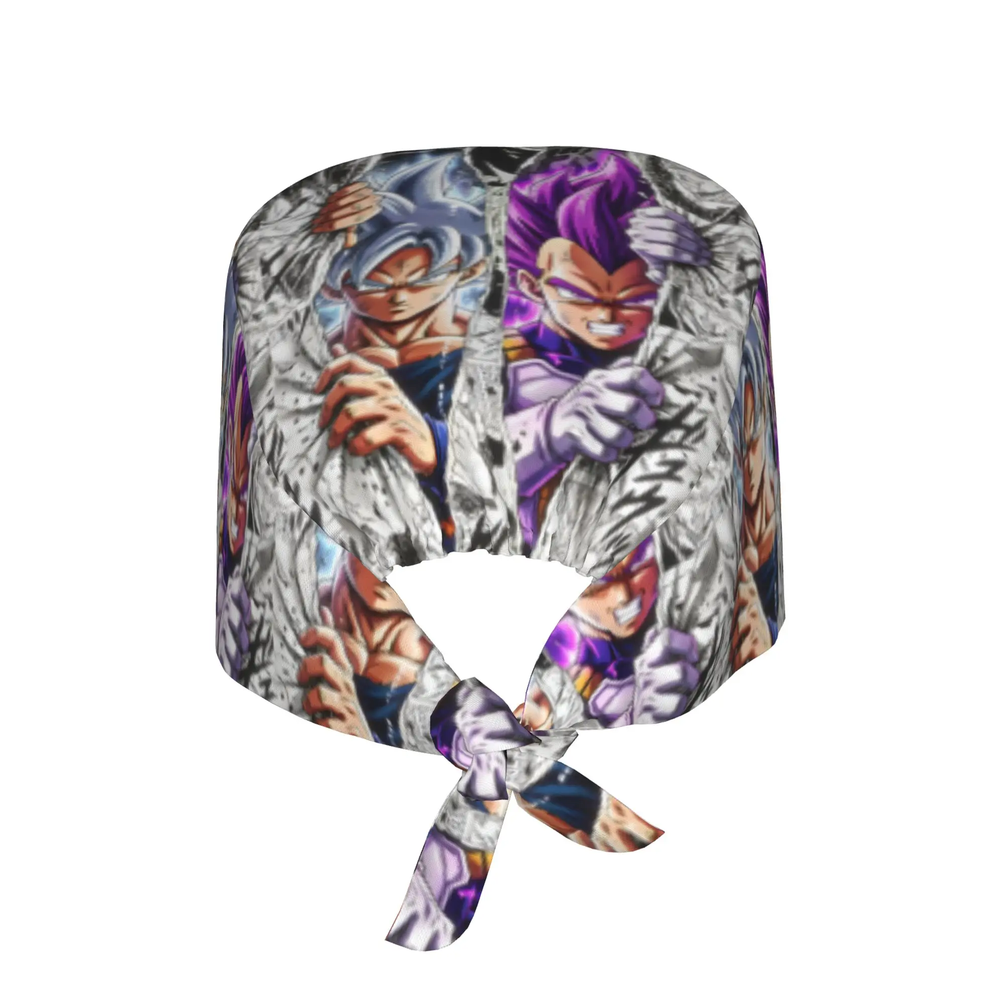 Custom DBZ Vegeta Anime Breathable Nursing Work Cap Surgical Scrub Caps Nursing Hair Hats  Work Scrubs Hat for Medical Surgical