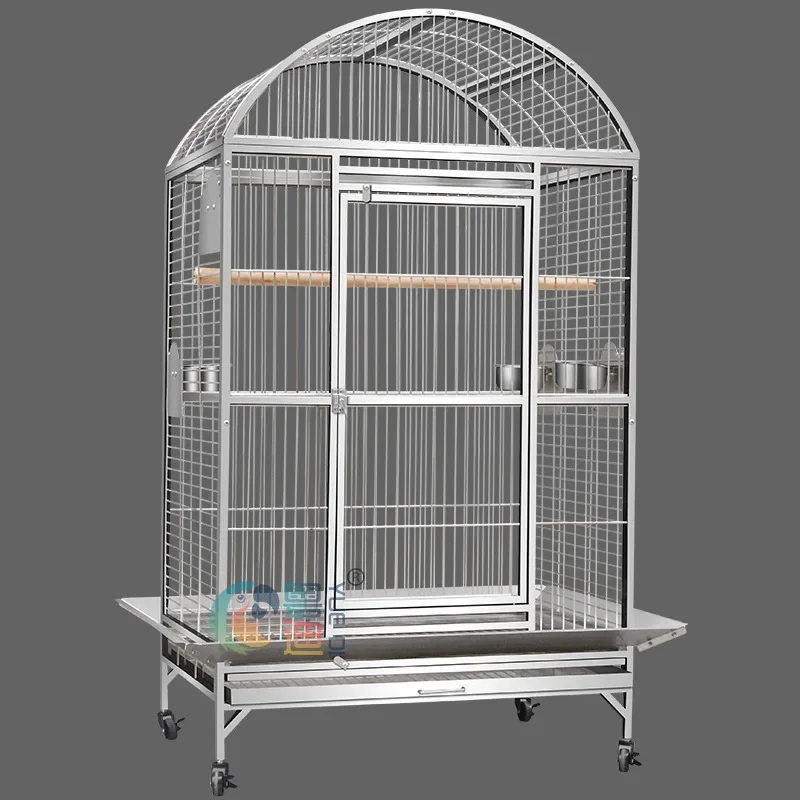 Stainless steel metal parrot bird cage, extra large, giant large bird cage, villa parrot breeding cage ST68R