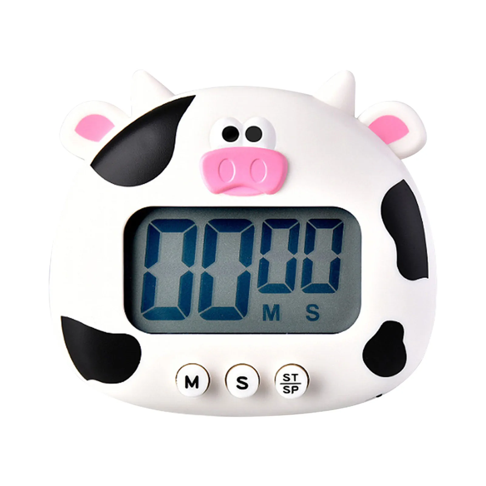 Digital Kitchen Timer Cute Animal Timer with Strong Magnet Back Stand Loud Alarm Large Screen Cooking Timer Clock for Time