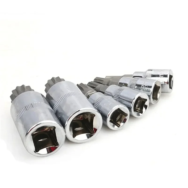 

ABXF-10-комплект, 12-точечный набор головок со звездообразной головкой, набор автомобильных инструментов с футляром, высокое качество, с храповым ключом