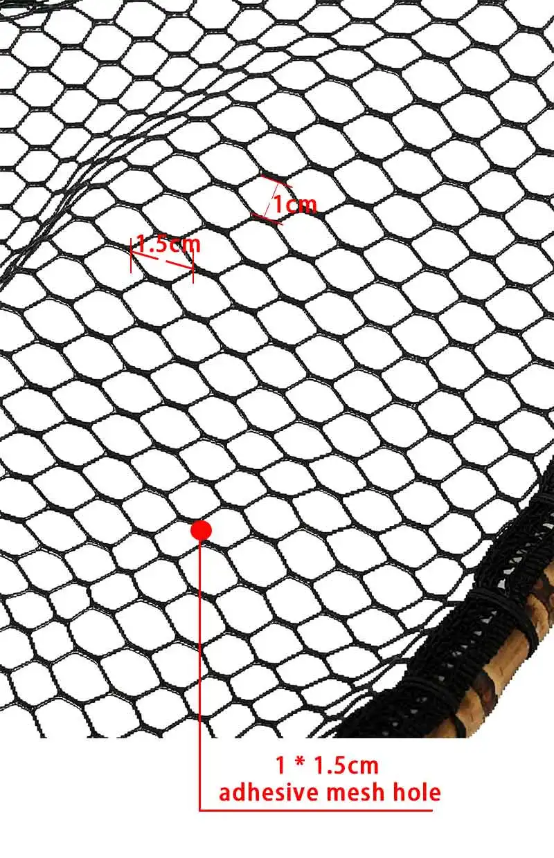 TAKEDO Handgefertigter Leichter Forellen-Landungsnetz mit Eichenholzgriff Fliegenfischer-Netz für Fang und Freilassung von Makrelen, Barsch und Forelle – Detail 6