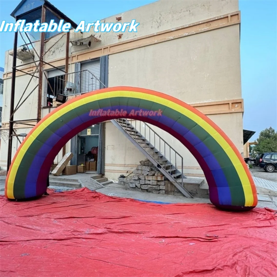 Custom Built Top Party Supplies Giant Air Blown Rainbow Arch Design for Events Decor Toys