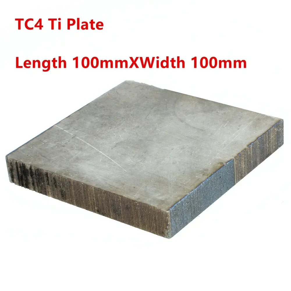 Titanium Plate 100x100x5 6 10 12 15 16 18 20 25 30mm TC4  Ti  Titanium Sheet Ti Block Grade 5 Gr.5 gr5 Industry or DIY 1 pcs