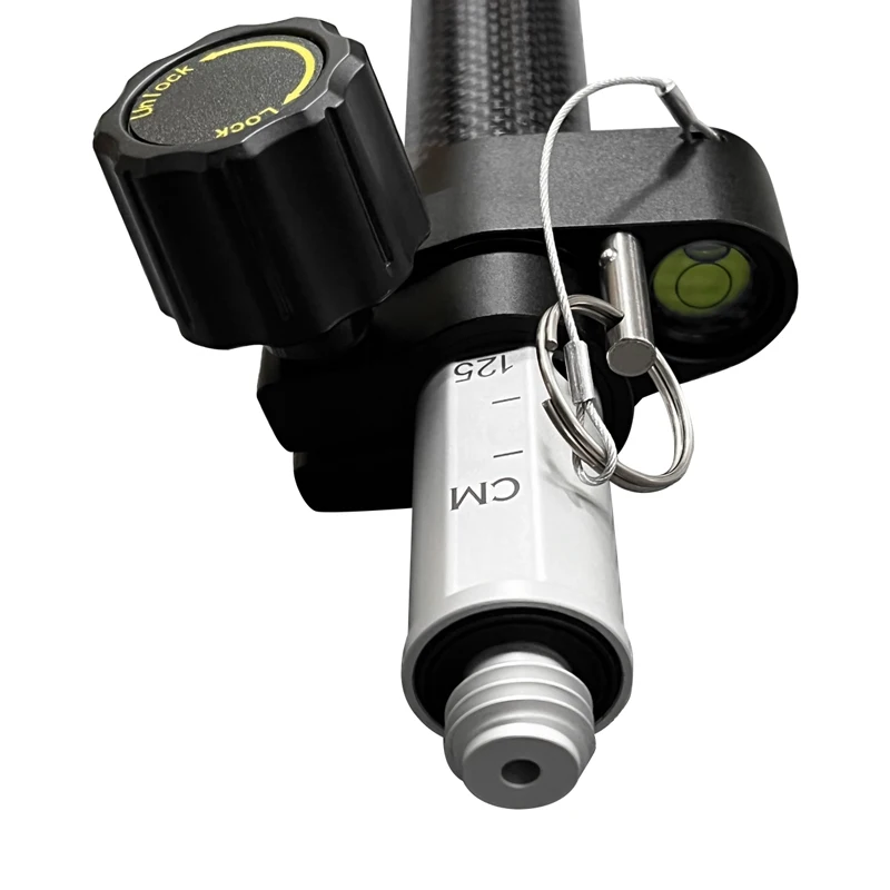 with logo Carbon Fiber Telescopic gps Pole GPS RTK Survey Pole for trimble GPS From 1.25M To 2.1M 5/8 thread