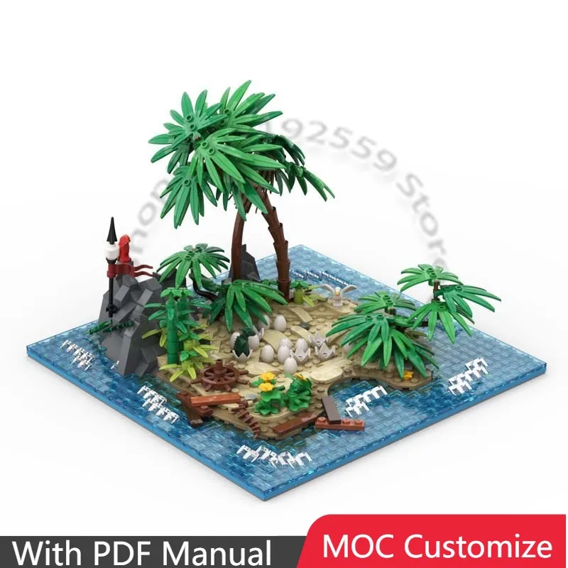 

870 деталей Конструктор Construction Kingdom MOC: Модульные строительные блоки, креативный дизайн, развивающая обучающая игрушка для самостоятельной сборки, подарок