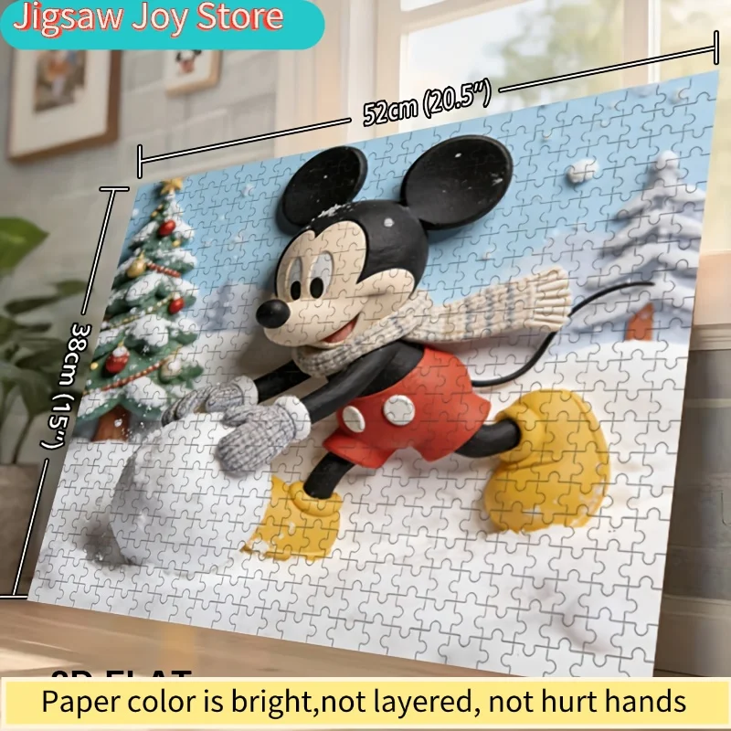디즈니 디즈니 스티치와 미키 홈 데코레이션 프린트 직소 퍼즐 |   성인용 두뇌 게임에 적합하며, 가족 게임에 이상적입니다.