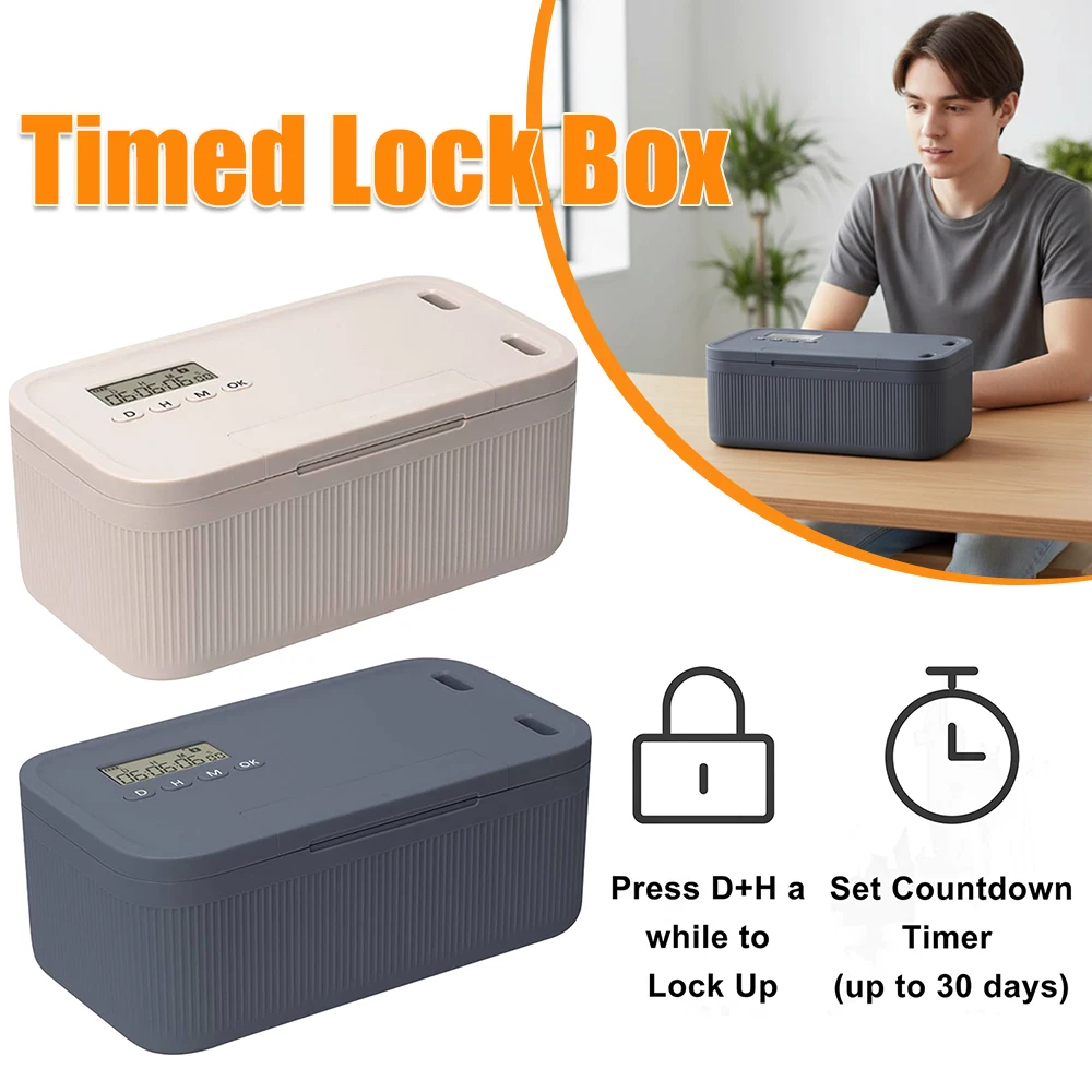 اقفال الصناديق الموقت مع مؤقت اقفال الصناديق الهاتف خزانة الهاتف الانفصال من الهواتف ألعاب الفيديو وجبات خفيفة الوسائط الاجتماعية