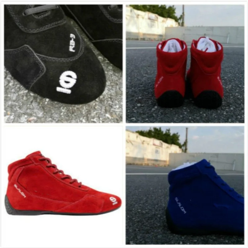 Para SPCO Slalom zapatos de coche de carreras FIA código láser Karting zapatos de carreras zapatos deportivos de deriva equipo zapatos de motocicleta