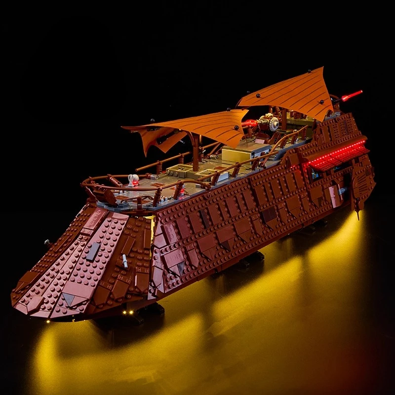 No Model LED Lighting Set Suitable for LEGO Jabba's Sail Barge 75397 Building Blocks