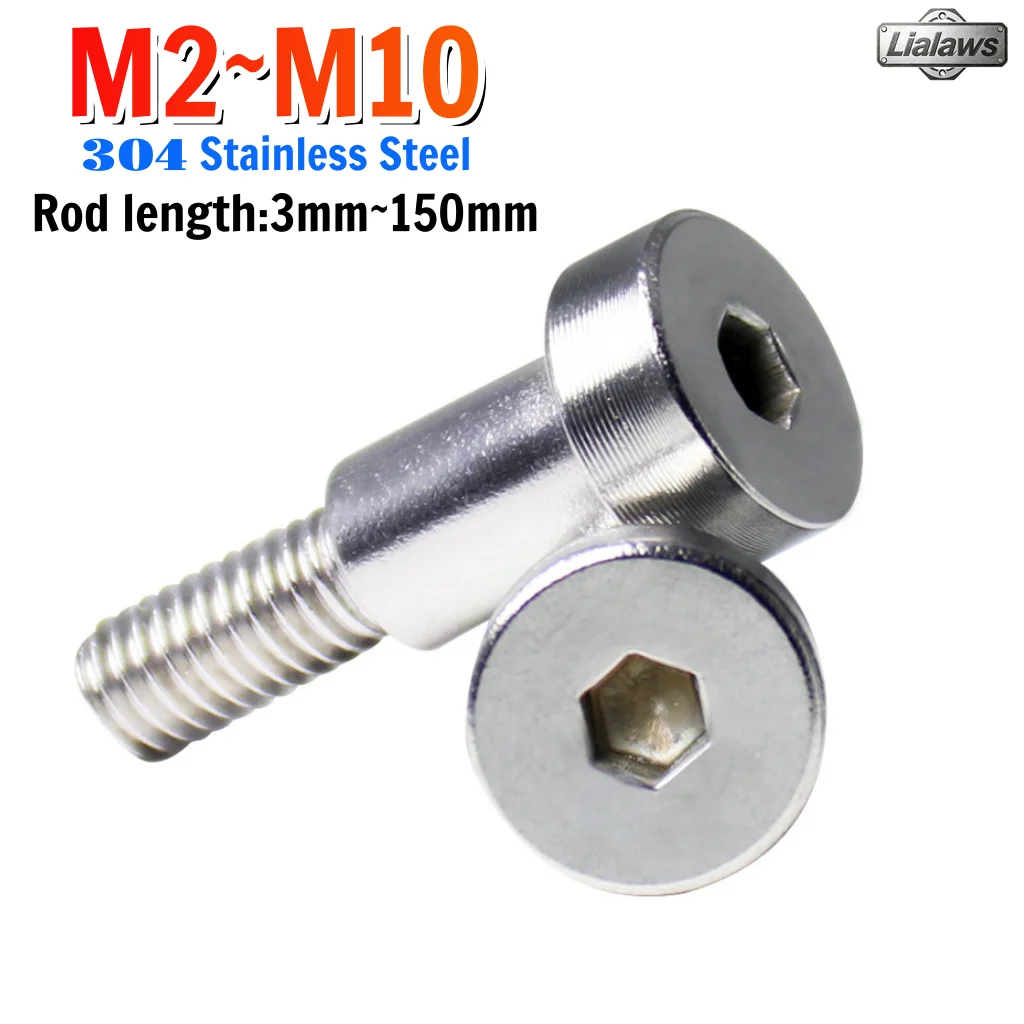 M2 M2.5 M3 M4 M5 M6 M8 M10 304 A2 Edelstahl Sechskant-Innensechskantschraube mit Rollenlager und Schulter, Inbusschraube
