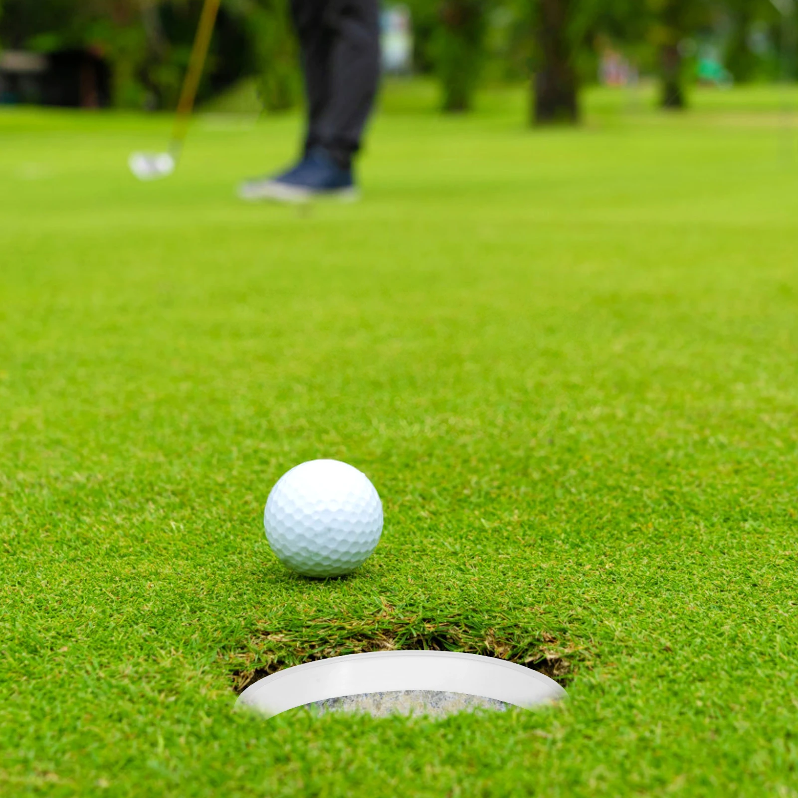 

5 Pcs Hole Cup Ring Outdoor Golf Accessories Protective Rings Foldable Course Round